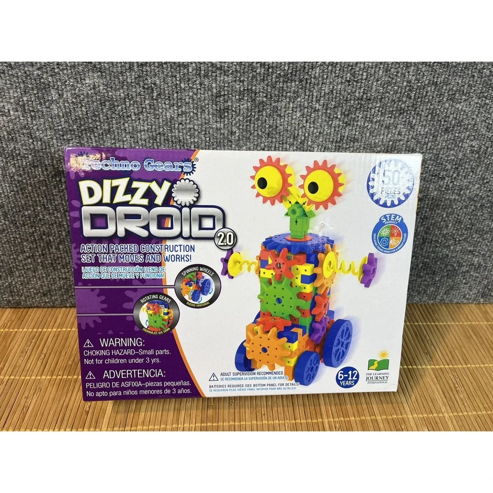 Techno Gears Dizzy Droid Construction Set STEM Build - 50+ Pieces NIB‎